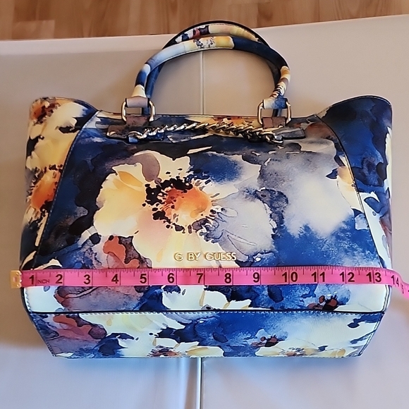 G by Guess Blue and Yellow Floral Tote - Picture 12 of 12